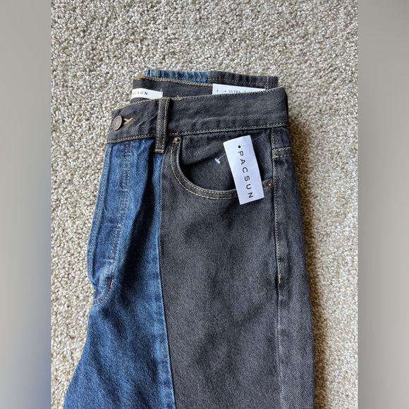PacSun Eco Colorblocked Ultra High Waisted Slim Fit Jeans - Picture 3 of 7